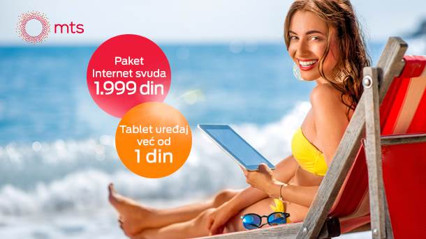  Stabilan, brz i pouzdan kućni i mobilni Internet u paketu Internet svuda uz izbor određenog modela tablet uređaja po ceni već od 1 dinar. 