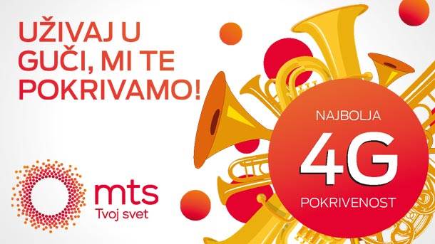  mts vas poziva na 55. Sabor trubača u Guči – uživajte u nezaboravnom provodu uz zvuke trube, iskusite trenutke mts super brzog 4G Interneta i ponesite svoju uspomenu iz Guče. 