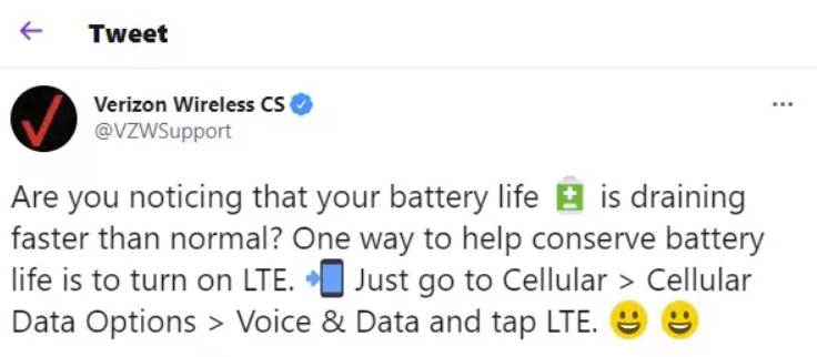   - The Verge/screenshot, Twitter / Printscreen/ VZWSupport 