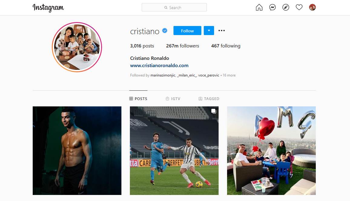 Cristiano Ronaldo Instagram 
