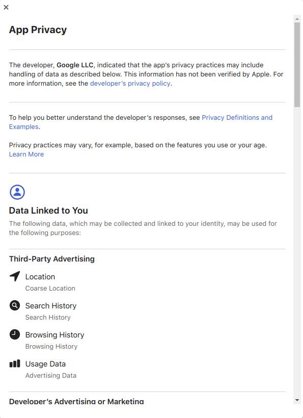   - SMARTLife/ AppStore / Printscreen 