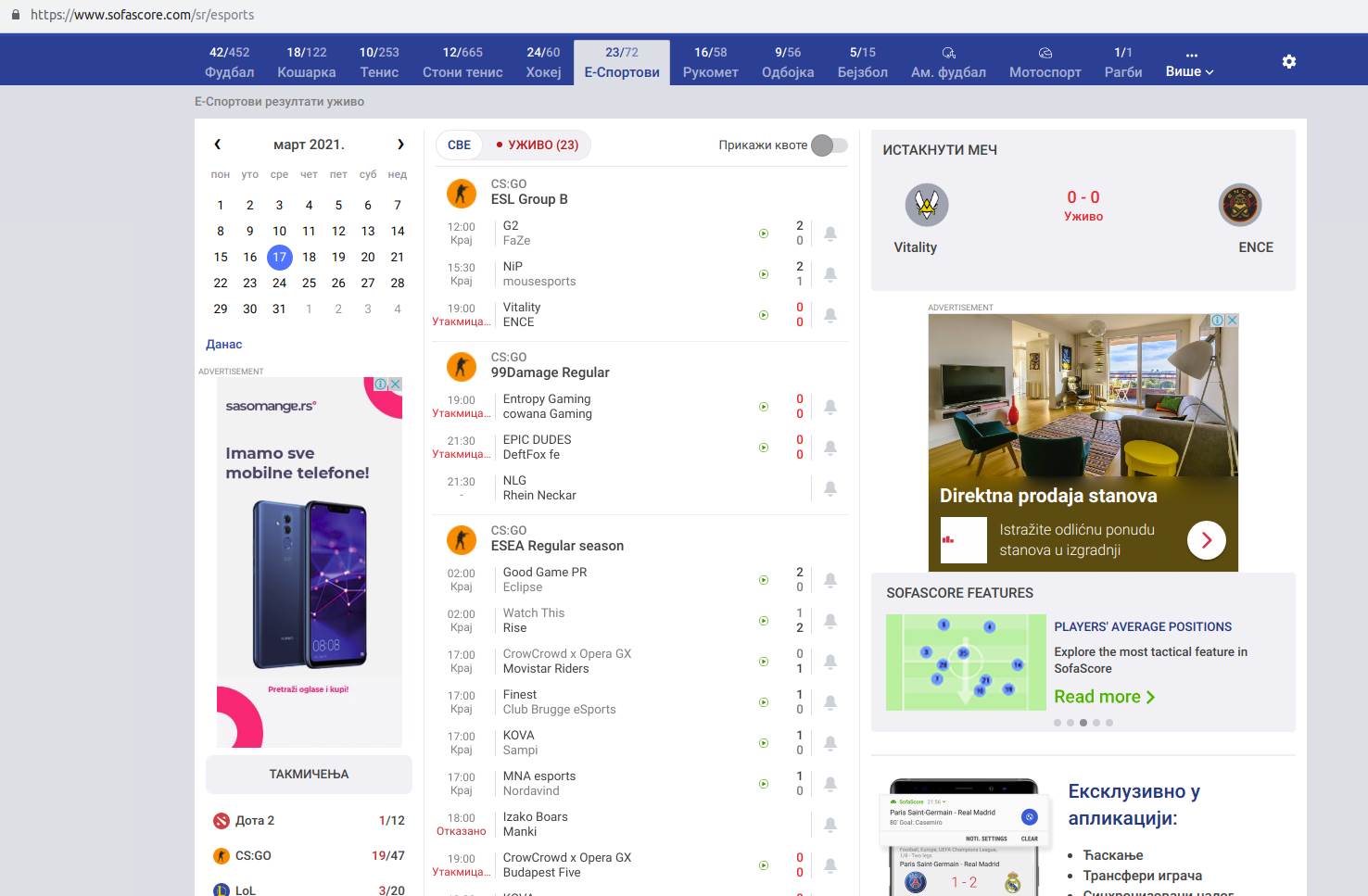   - SMARTLife / SofaScore/ Printscreen 