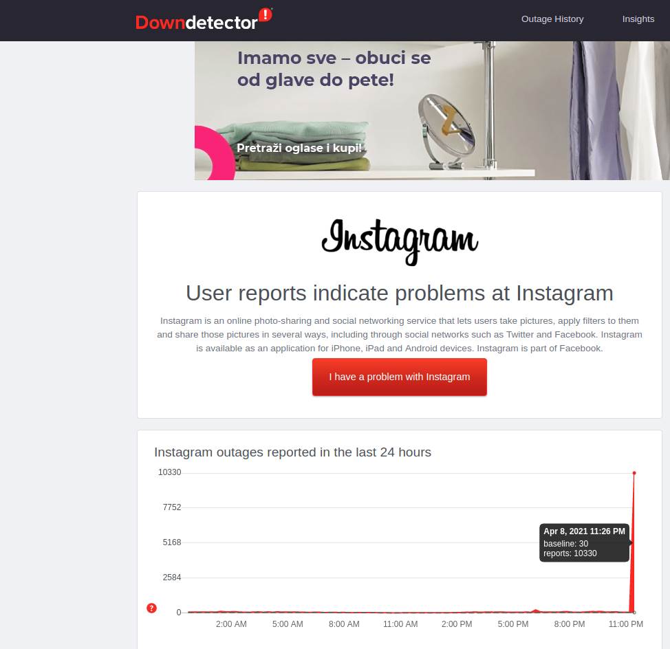   - Smartlife / DownDetector/ Printscreen 
