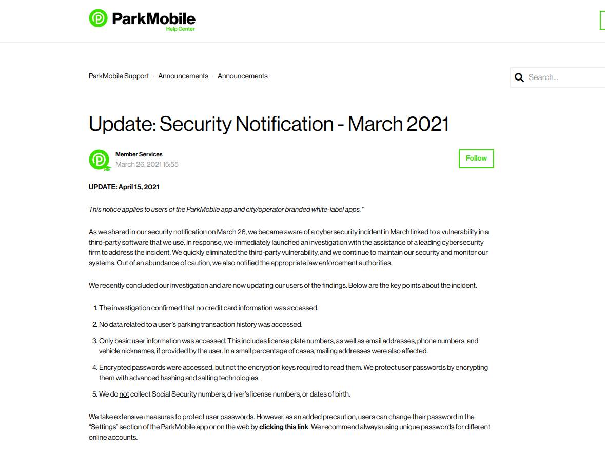   - SMARTLife / ParkMobile 