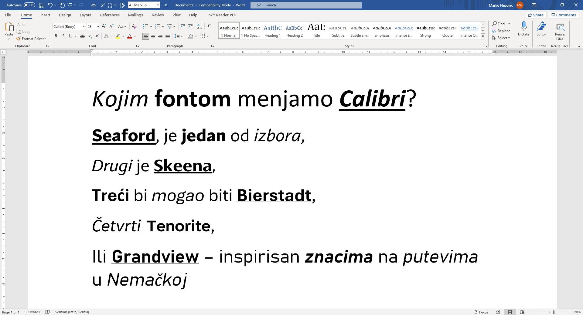  Fontovi koji menjaju Calibri 