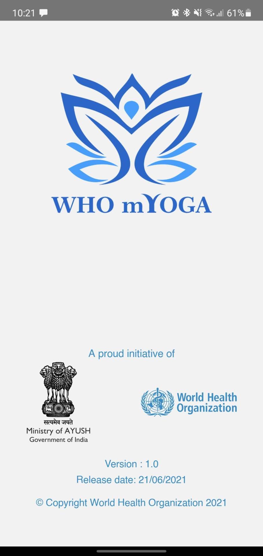   - SmartLife / mYoga / Printscreen 