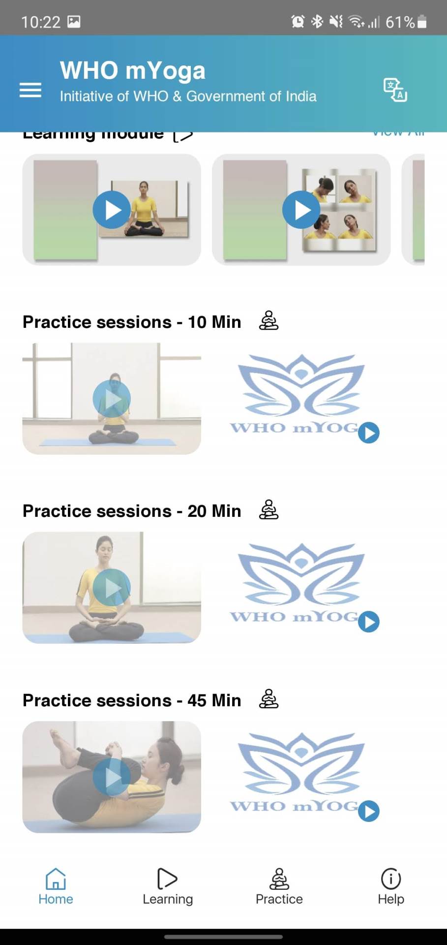   - SmartLife / mYoga / Printscreen 