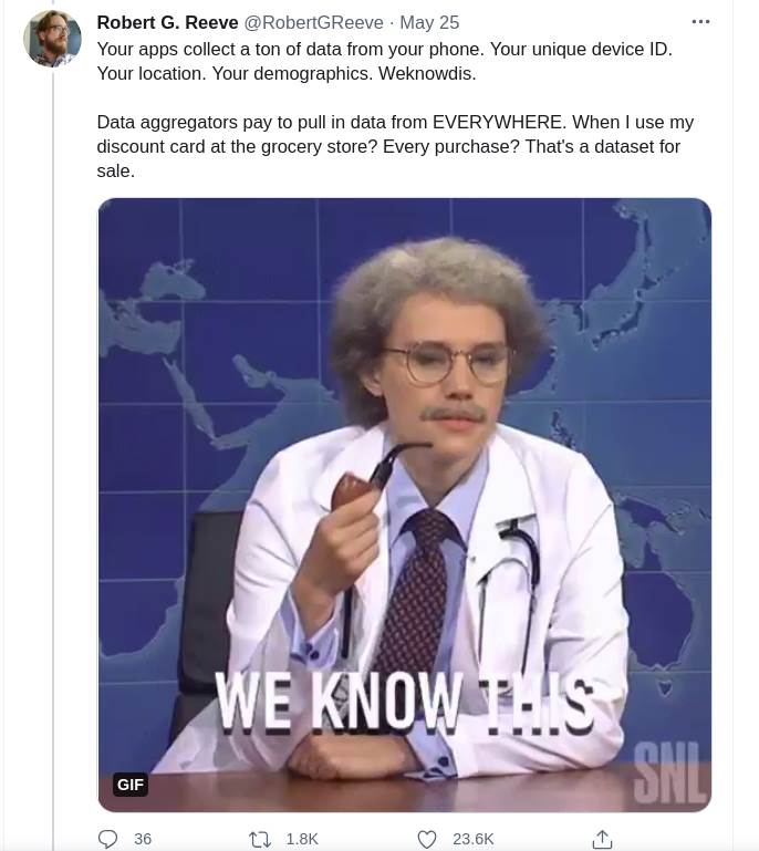   - Twitter/ Printscreen/ @RobertGReeve 