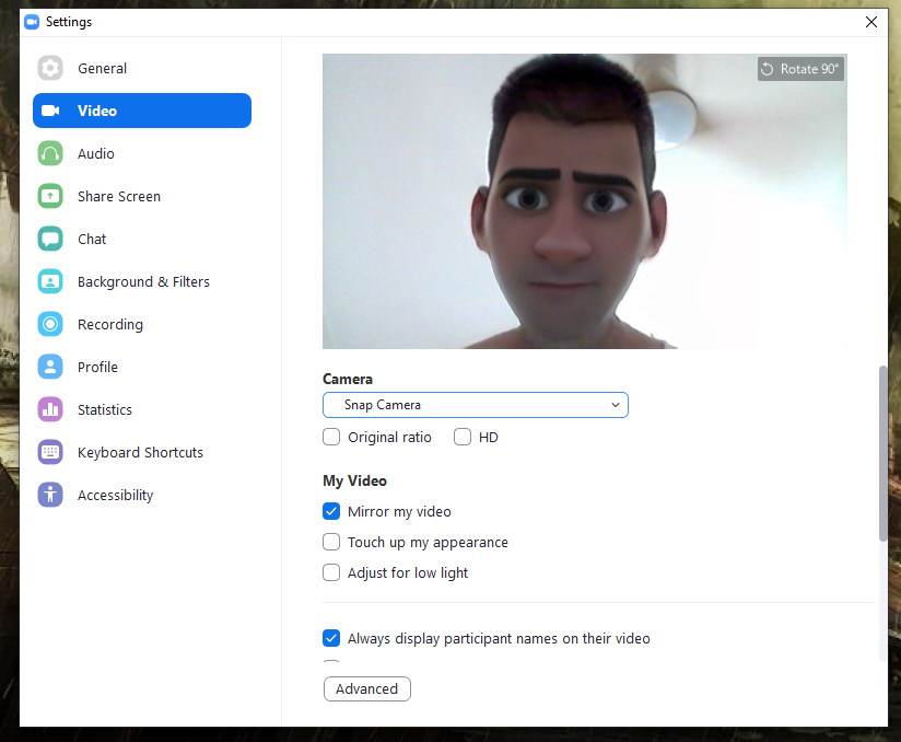   - SmartLife / Zoom / Printscreen 