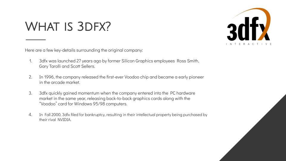   - SmartLife / Twitter / 3dfx Interactive 