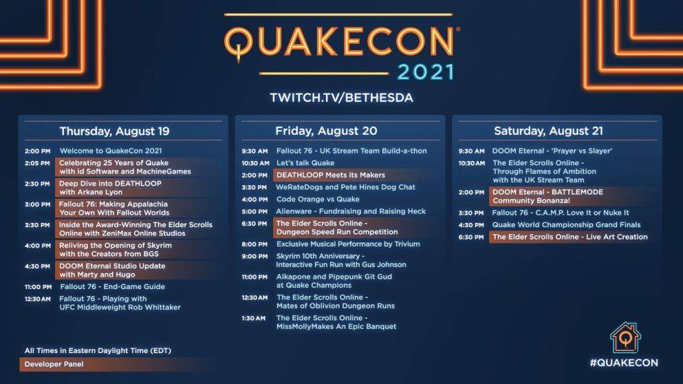  QuakeCon 2021 raspored 