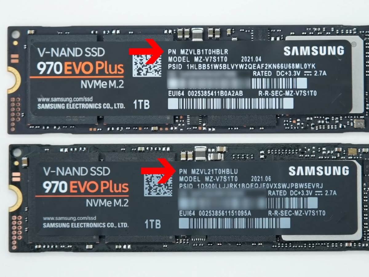  Samsung 970 Evo Plus stari i novi 