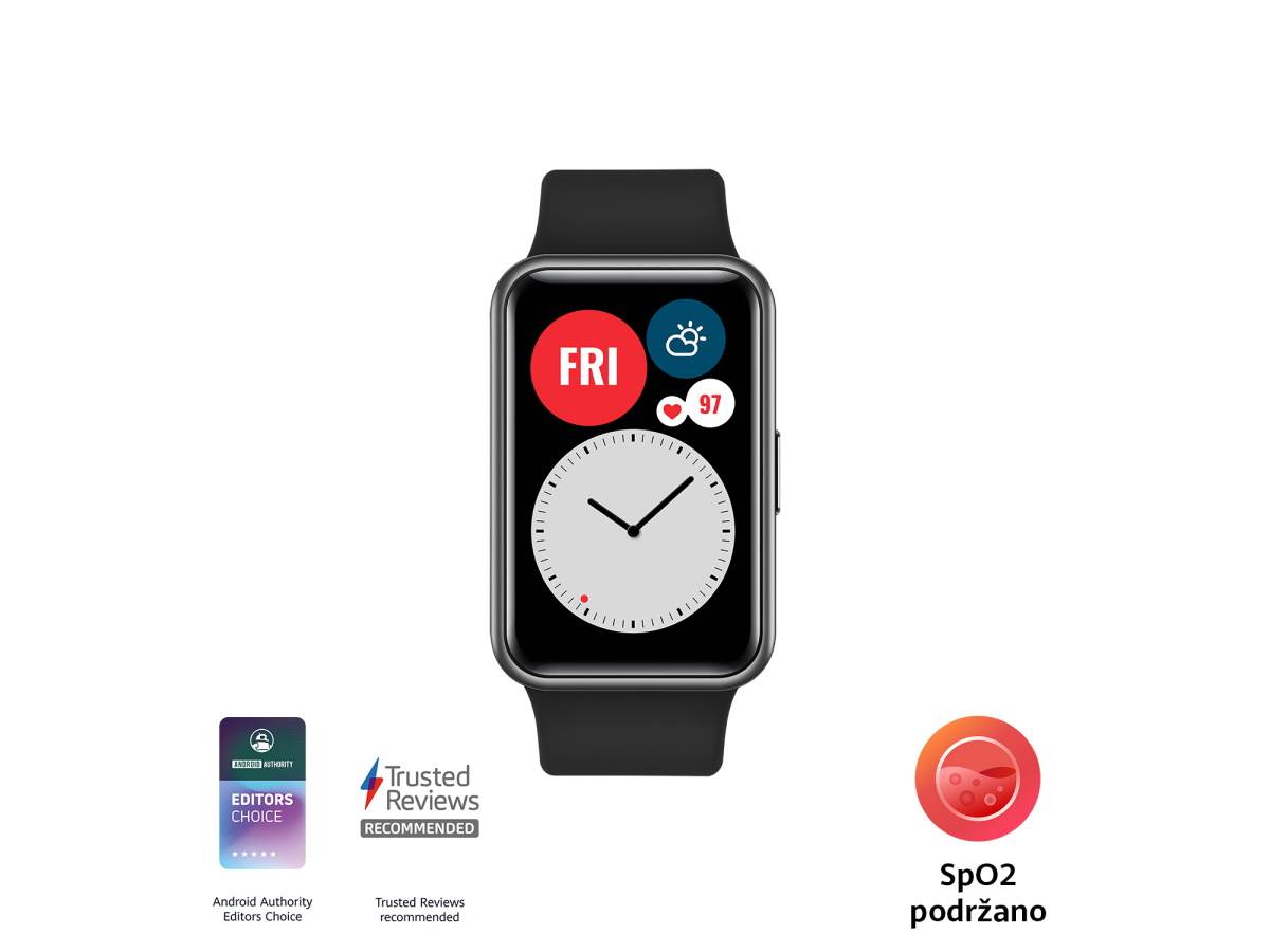  HUAWEI WATCH FIT, Crni - SmartLife / Huawei 