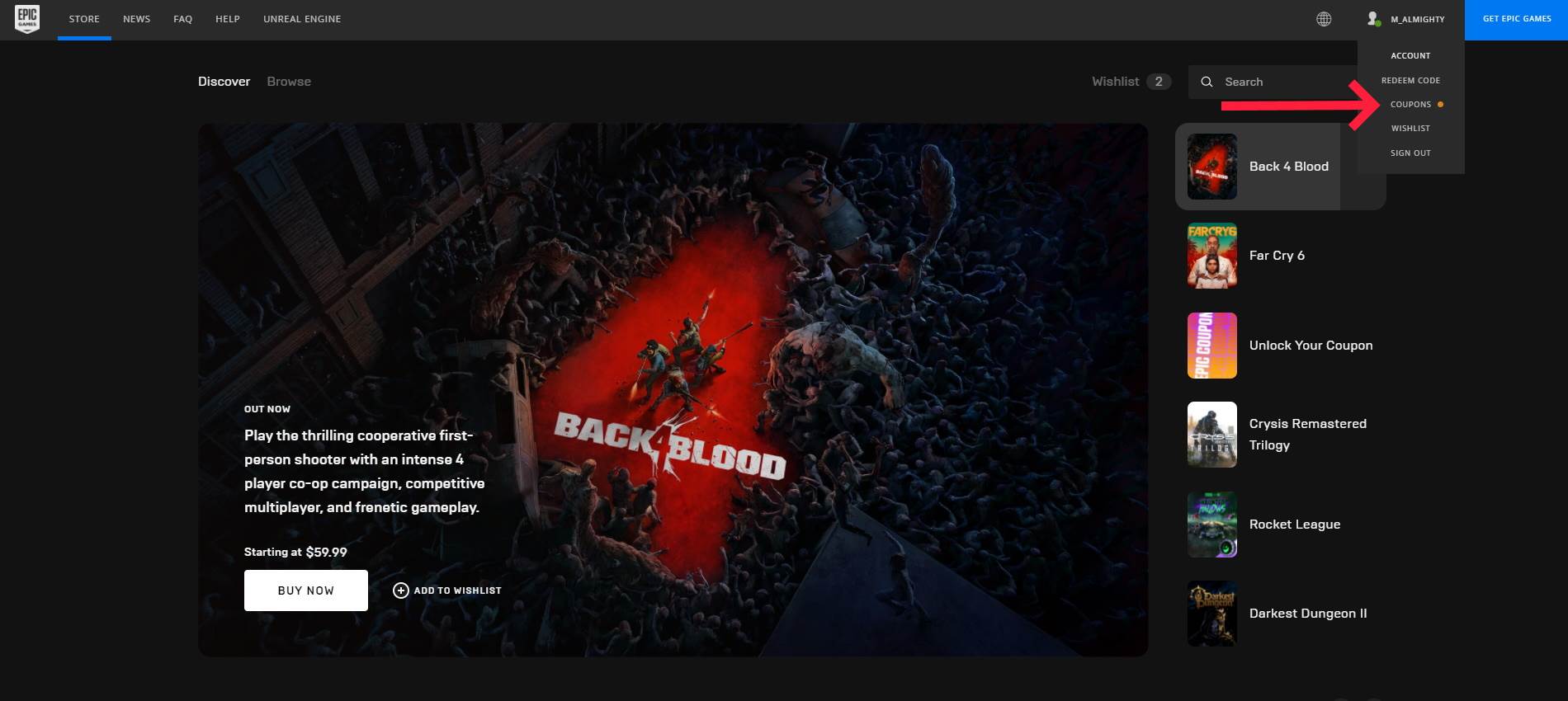  Kuponi meni - SmartLife / Epic Games / Printscreen 