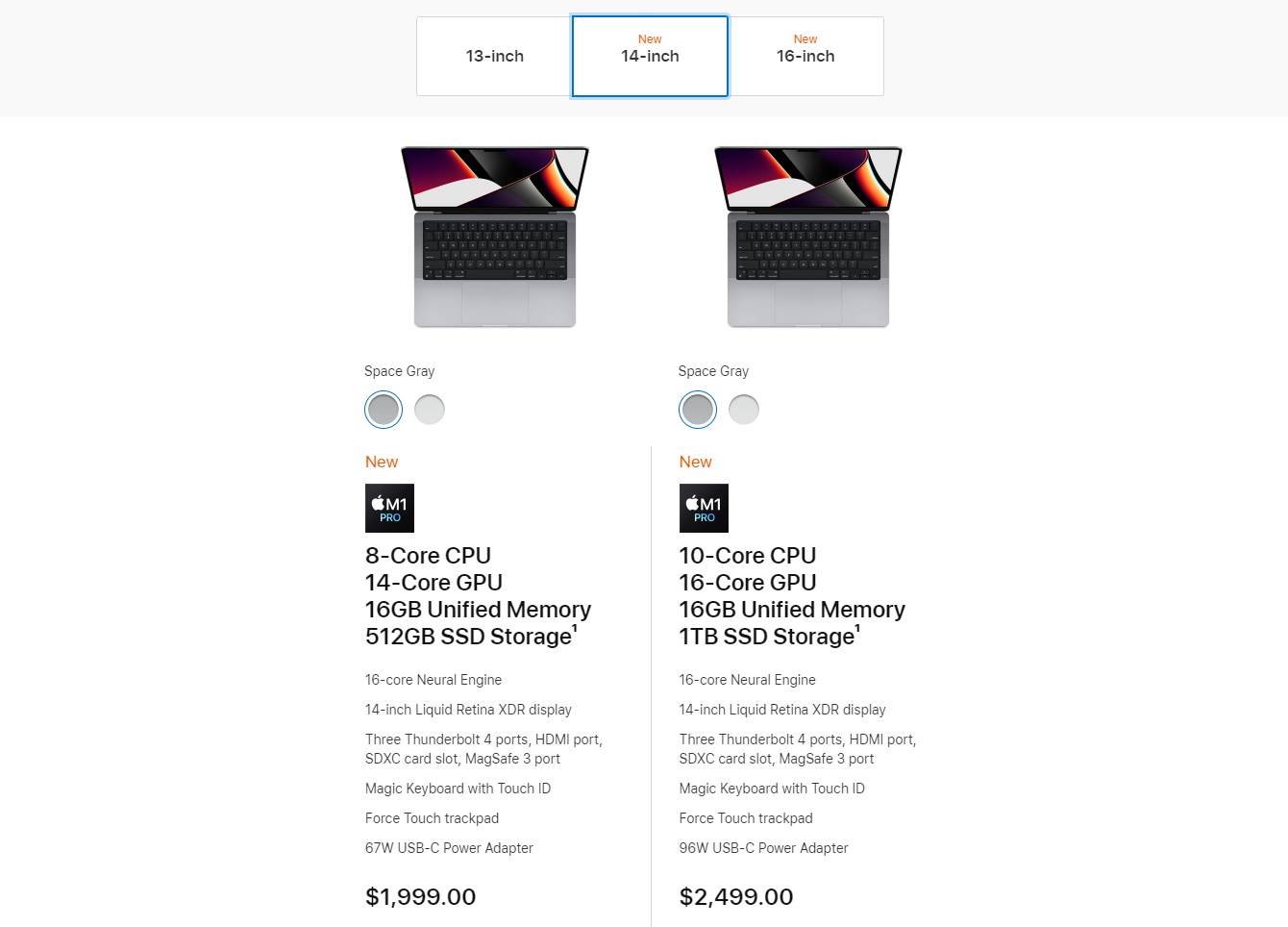  14'' MacBook Pro - SmartLife / Apple.com / Printscreen 