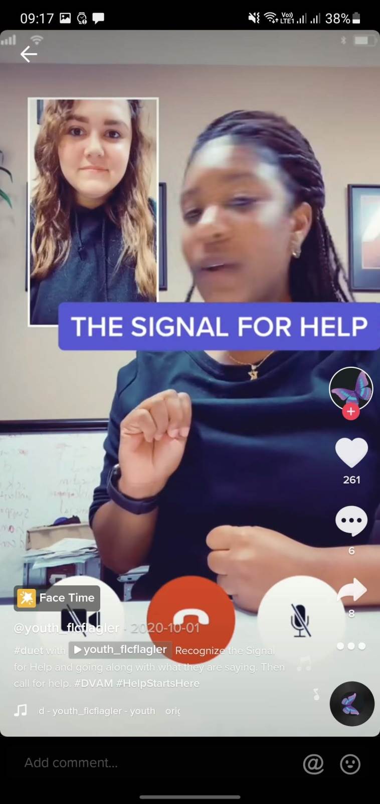  Signal za pomoć u razgovoru - SmartLife / TikTok / Printscreen 