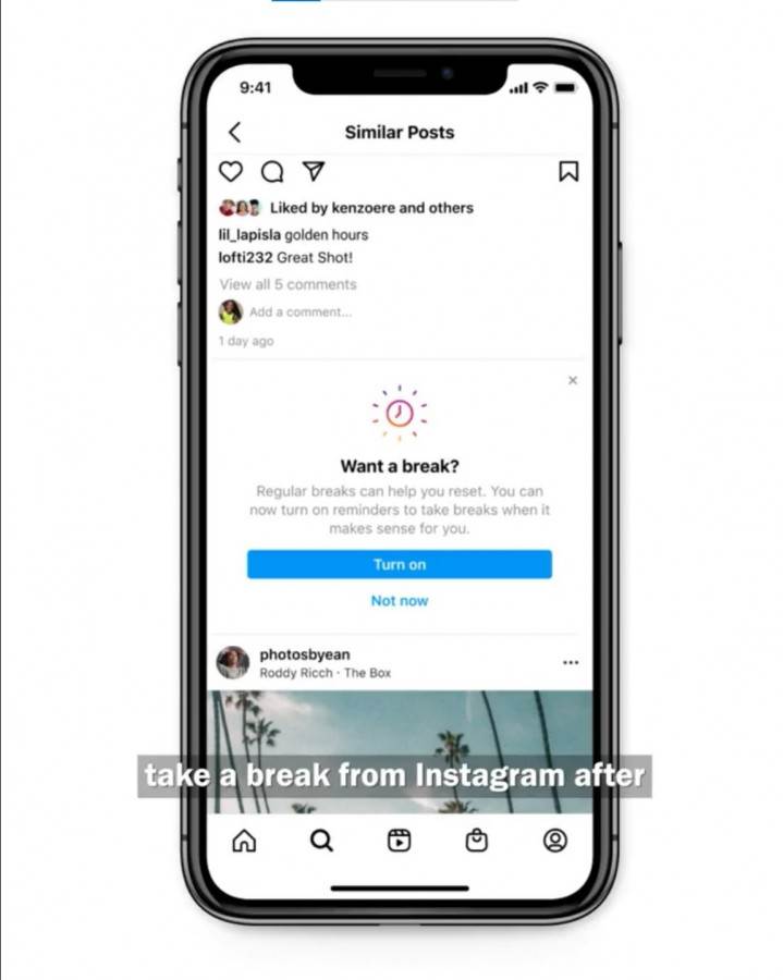 Instagram Take a Break obaveštenje - SmartLife / Instagram / @mosseri   Instagram Take a Break obaveštenje - SmartLife / Instagram / @mosseri