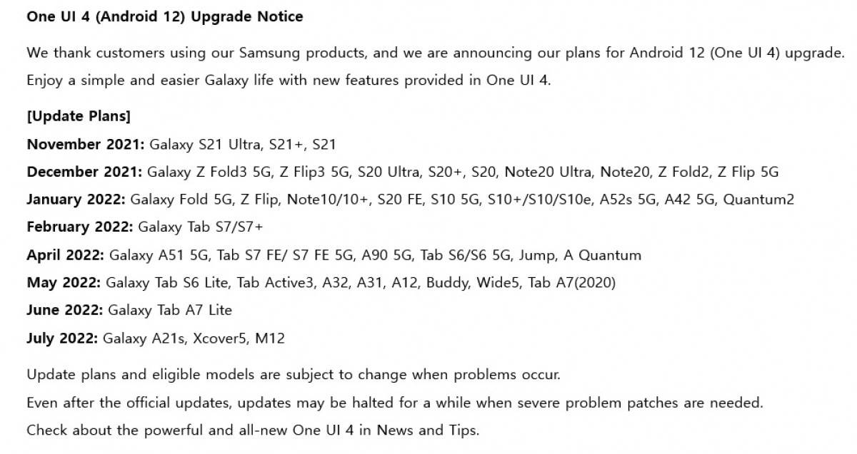 Samsung One UI 4.0 ažuriranja Samsung One UI 4.0 ažuriranja