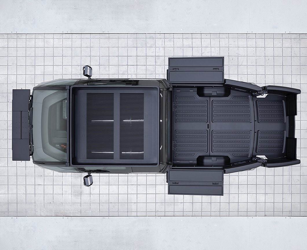 Canoo pikap iz ptičje perspektive   Canoo pikap iz ptičje perspektive