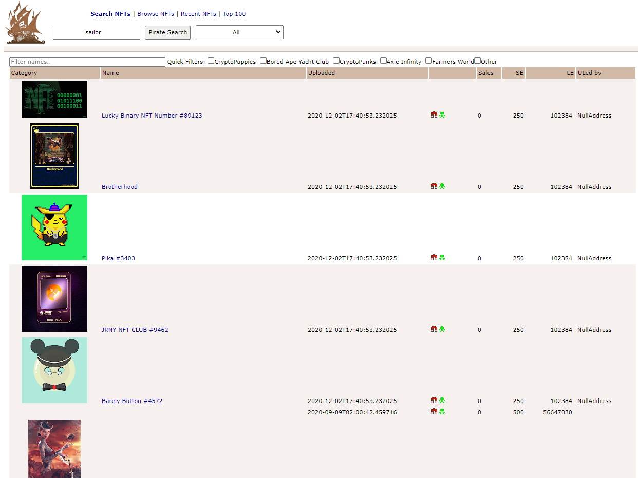  NFT pretraga.jpg - SmartLife / TheNFTBay.org / Printscreen 