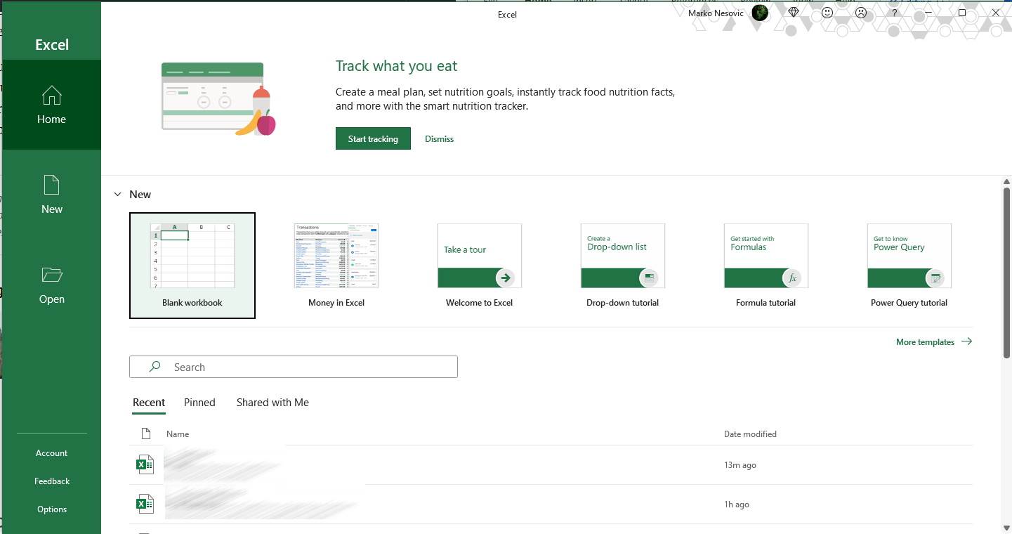 Novi Excel pozdravni ekran   Novi Excel pozdravni ekran