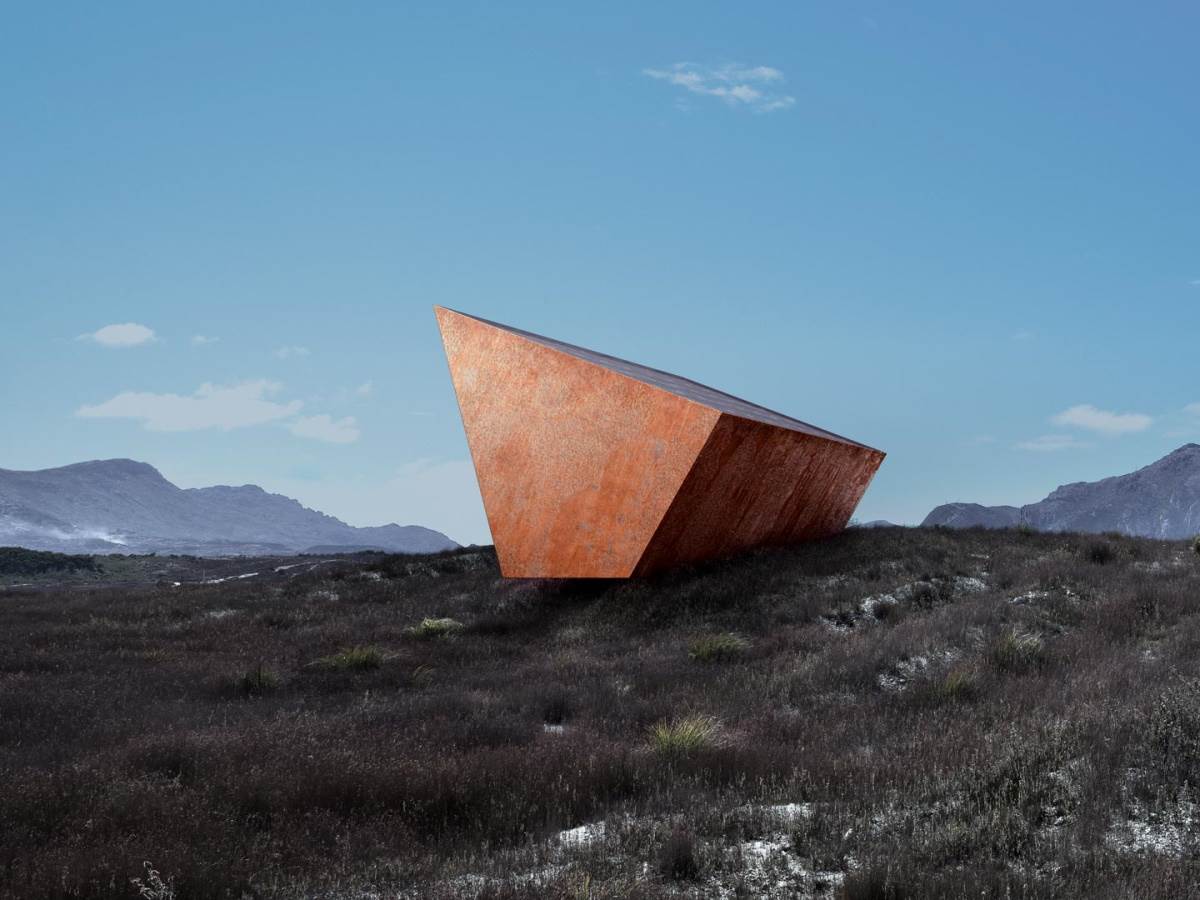 Izgled Zemljine crne kutije na ravnici u Tasmaniji   Izgled Zemljine crne kutije na ravnici u Tasmaniji