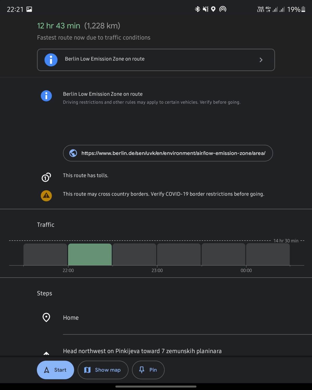  Druga upozorenja i bitne informacije o ruti - SmartLife / Marko Nešović / Google Maps 
