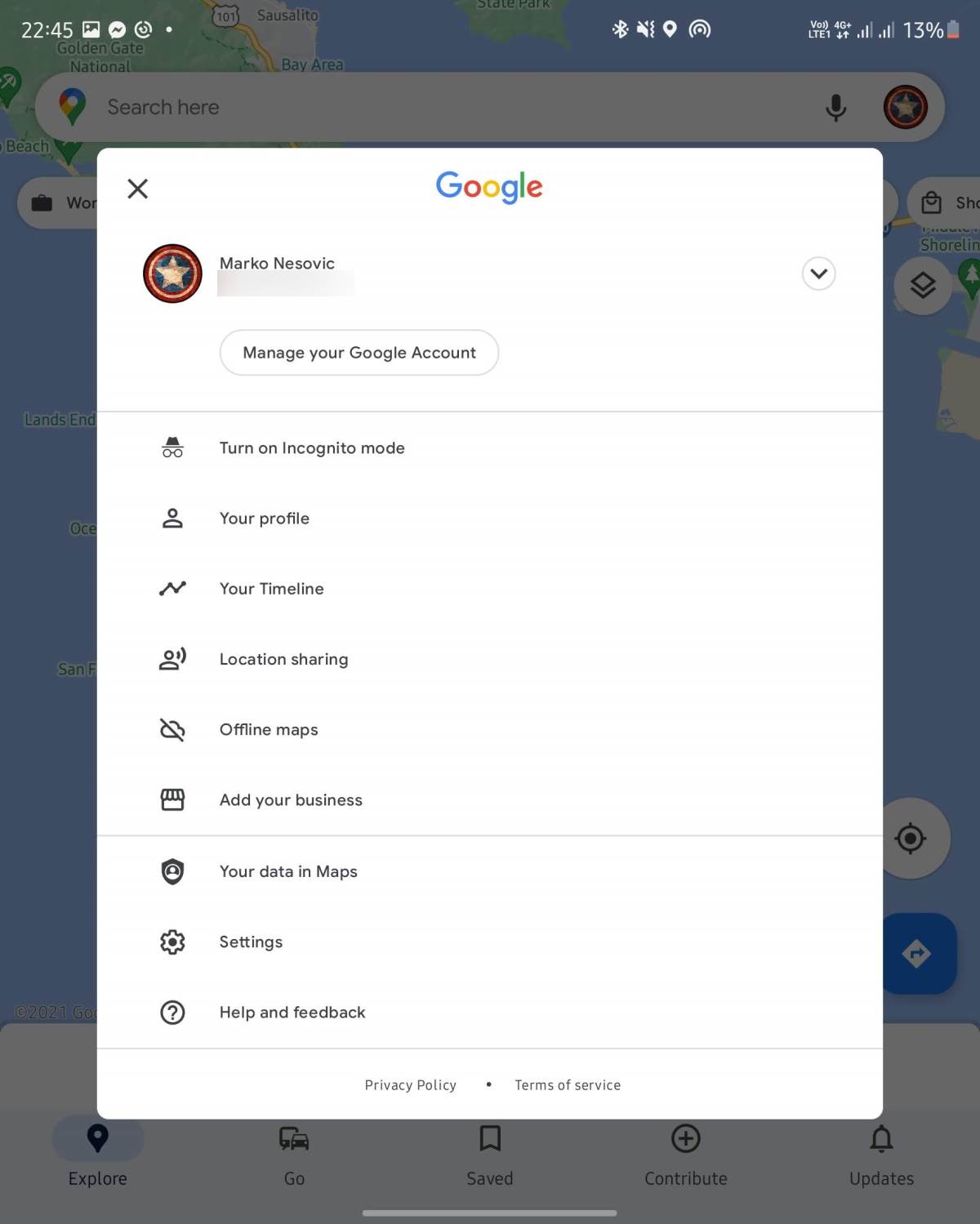  Incognito mod u meniju sa opcijama - SmartLife / Marko Nešović / Google Maps 