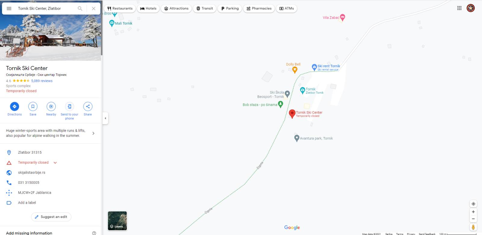 Odabir lokacije na Google Maps na desktop računaru - SmartLife / Marko Nešović / Google Maps 