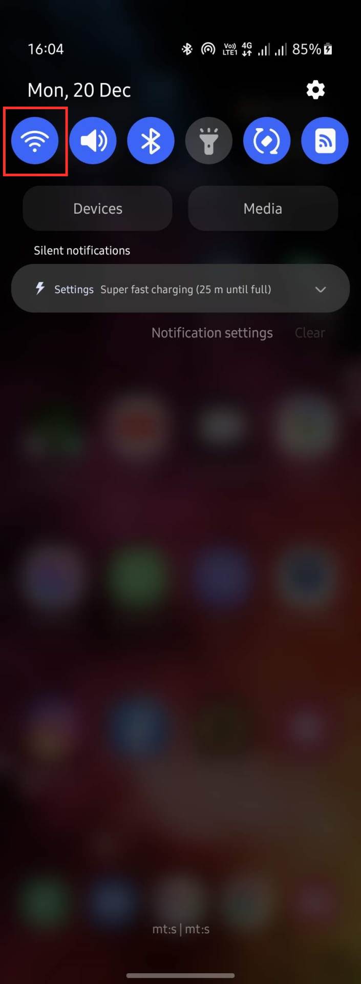  Wi-Fi ikonica u delu sa obaveštenjima - SmartLife / Marko Nešović / Printscreen 