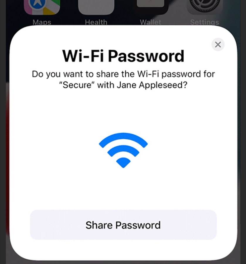 Deljenje šifre na iOS 