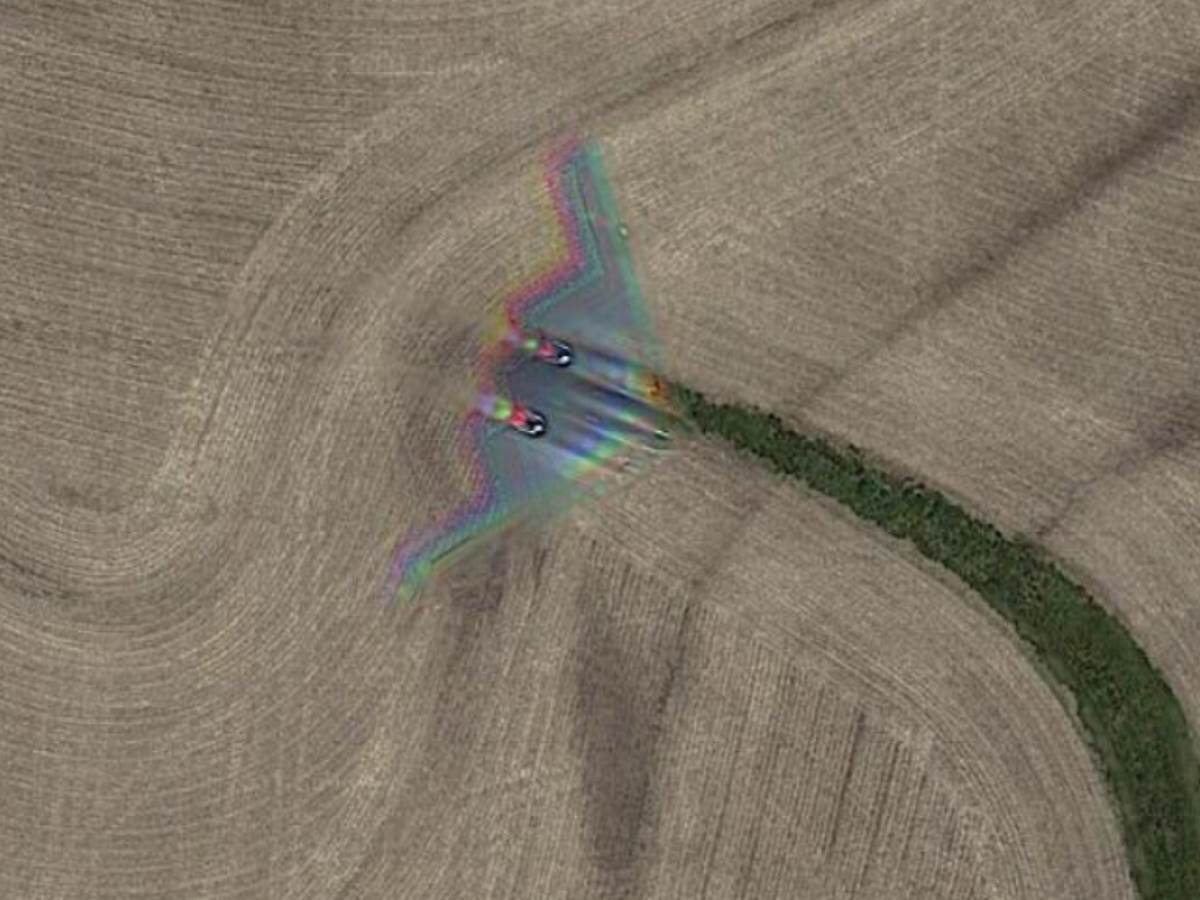  Google Maps B-2 Spirit avion na mapi 