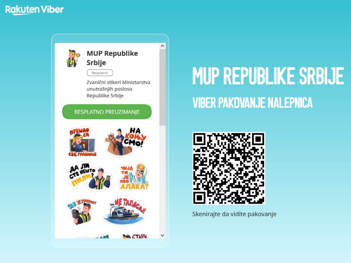  Viber MUP Srbije stikeri - SmartLife / Marko Čavić 