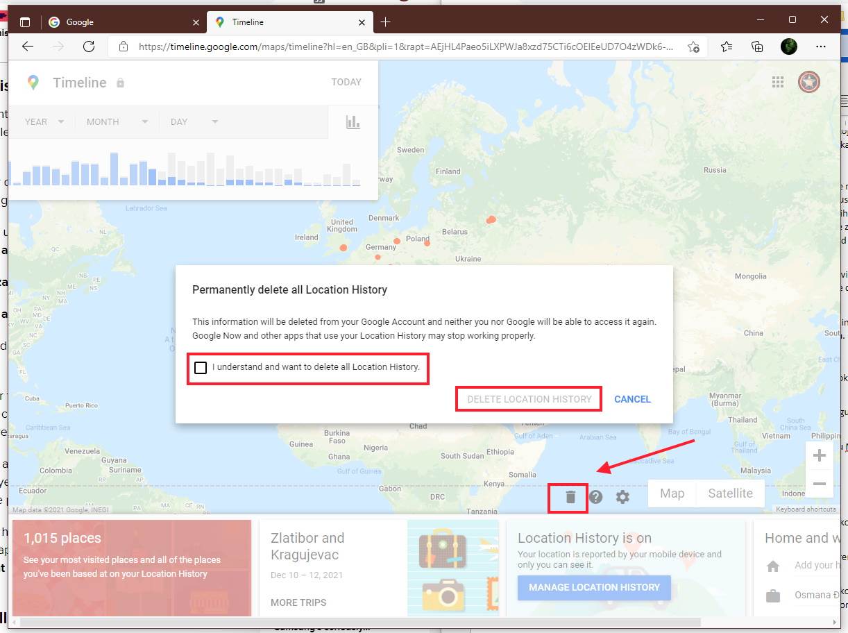  Brisanje kompletne istorije lokacija.jpg - SmartLife / Google / Printscreen 
