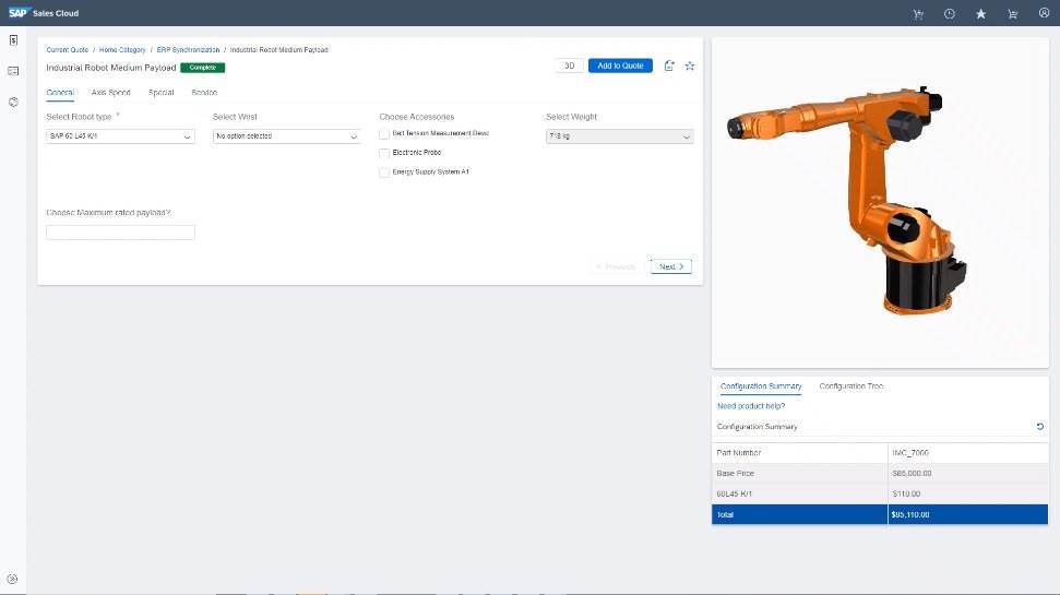  SAP CPQ odabir proizvoda za ponudu - SmartLife / SAP 