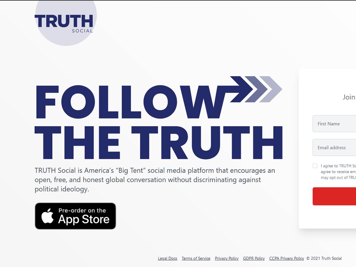 Trampova društvena mreža Truth Social   Trampova društvena mreža Truth Social