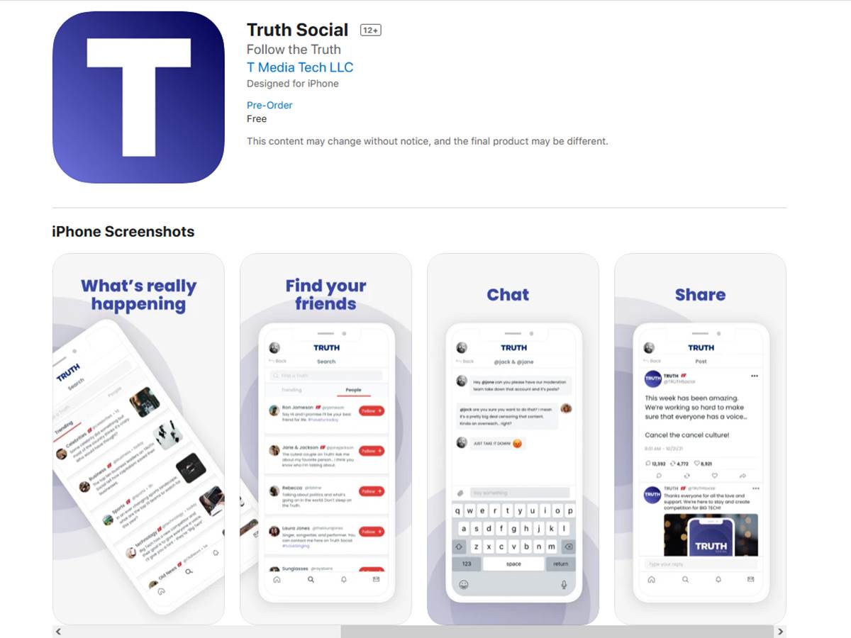  Truth Social, Trampova društvena mreža - Smart Life/ App Store 
