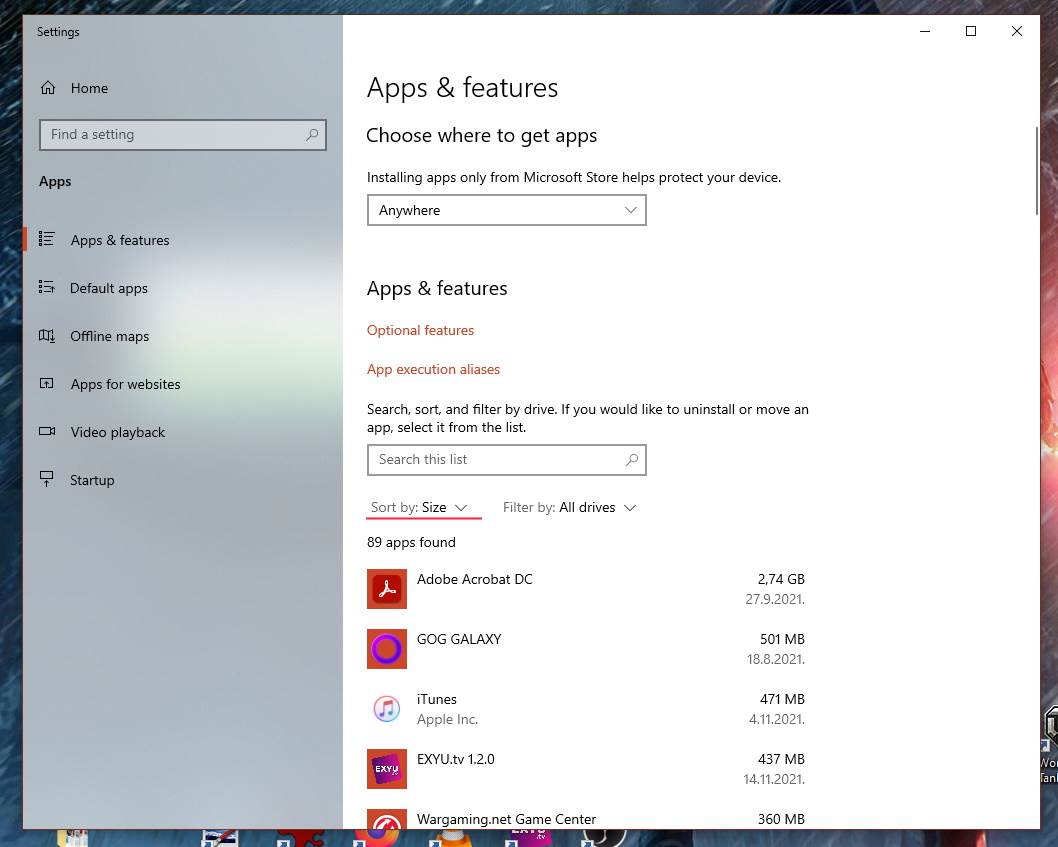 Brisanje aplikacija sortiranje po veličini - SmartLife / Marko Nešović   Brisanje aplikacija sortiranje po veličini - SmartLife / Marko Nešović
