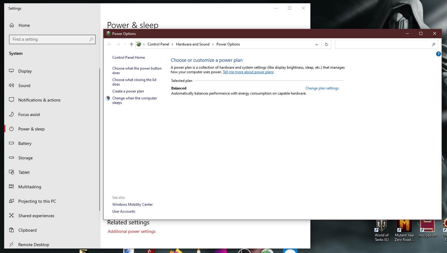  Power plan profili baterije 