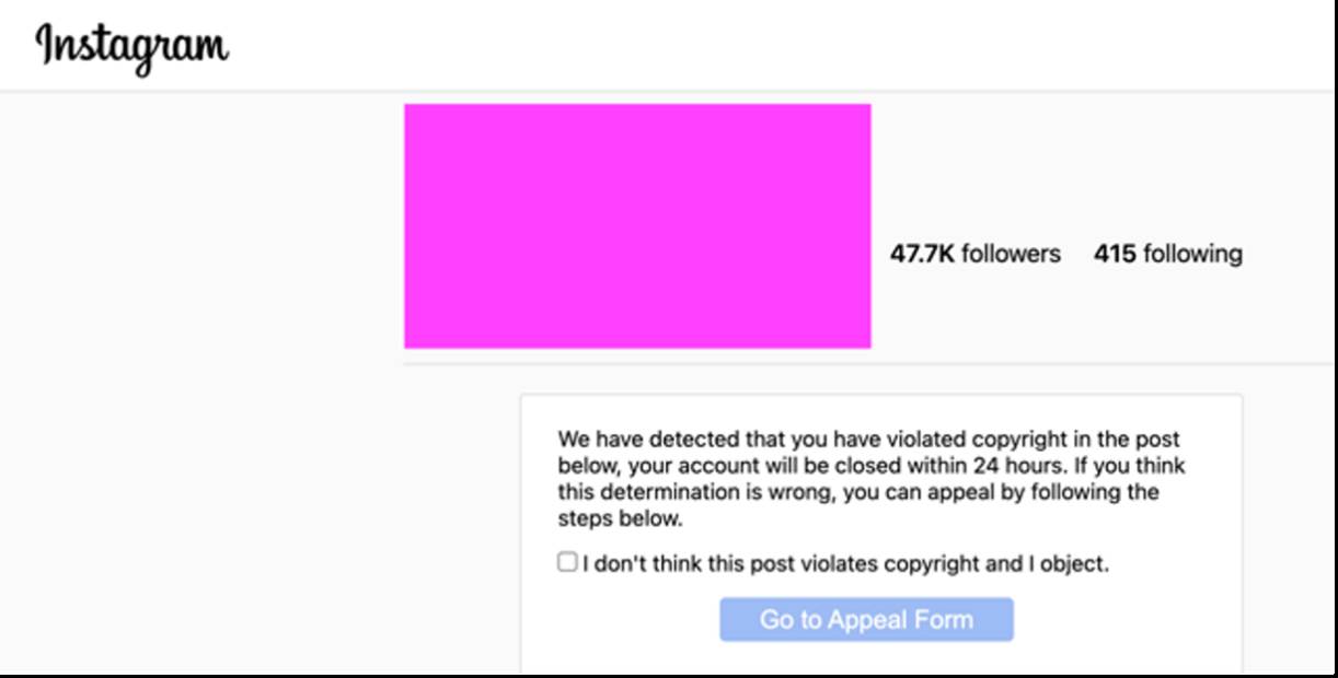  Poruka o kršenju autorskih prava i link za žalbu - SmartLife / Secureworks 