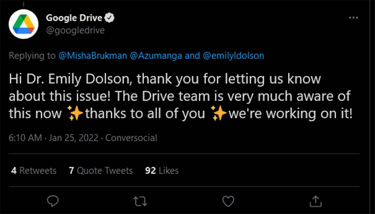  Google Drive problem - Smart Life/ Twitter 