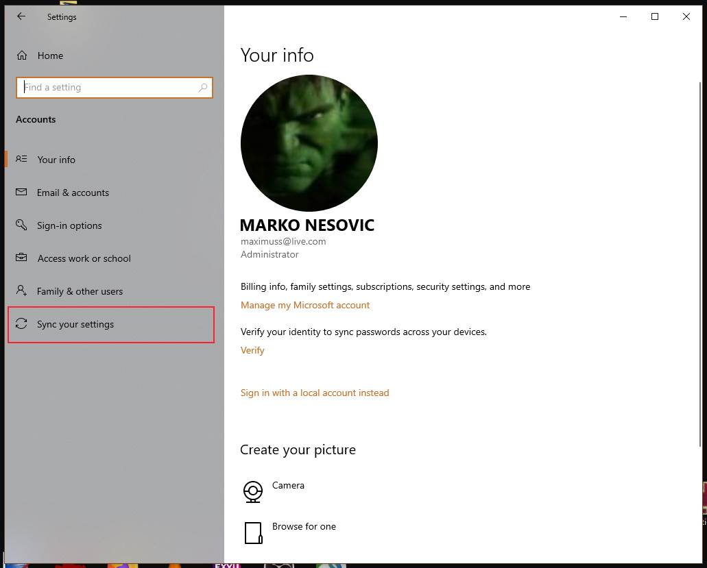  Podmeni za sinhronizaciju 