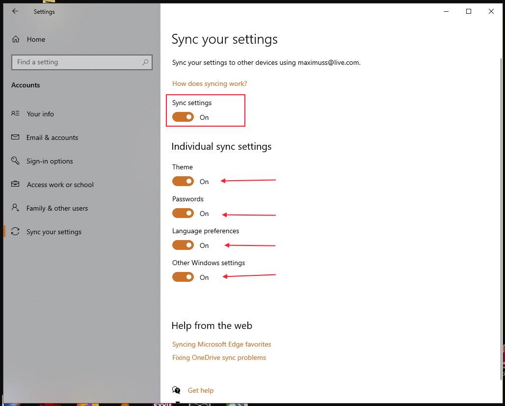  Isključite svu ili pojedinačnu sinhronizaciju - SmartLife / Marko Nešović / Windows 10 / Printscreen 