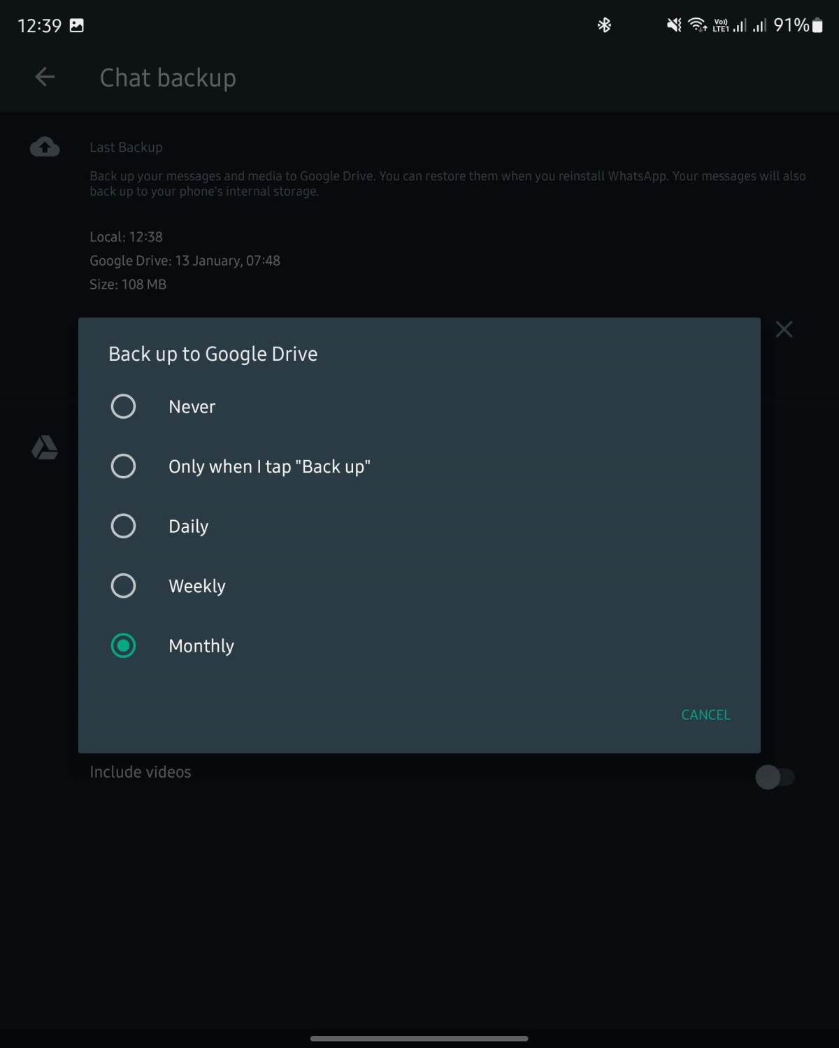  WhatsApp Chat backup podešavanja - SmartLife / Marko Nešović / WhatsApp 