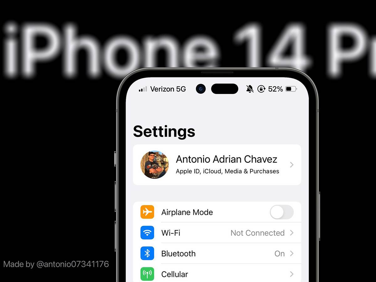 iPhone 14 - Smart Life/ Twitter/ Antonio Adrian Chavez   iPhone 14 - Smart Life/ Twitter/ Antonio Adrian Chavez