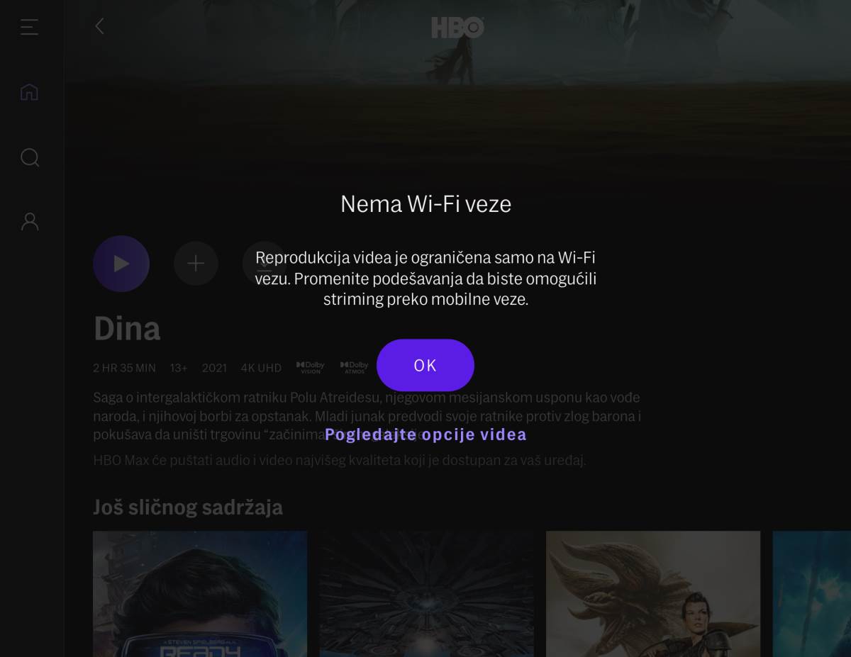 Podešavanja saobraćaja - SmartLife / HBO Max / Printscreen   Podešavanja saobraćaja - SmartLife / HBO Max / Printscreen