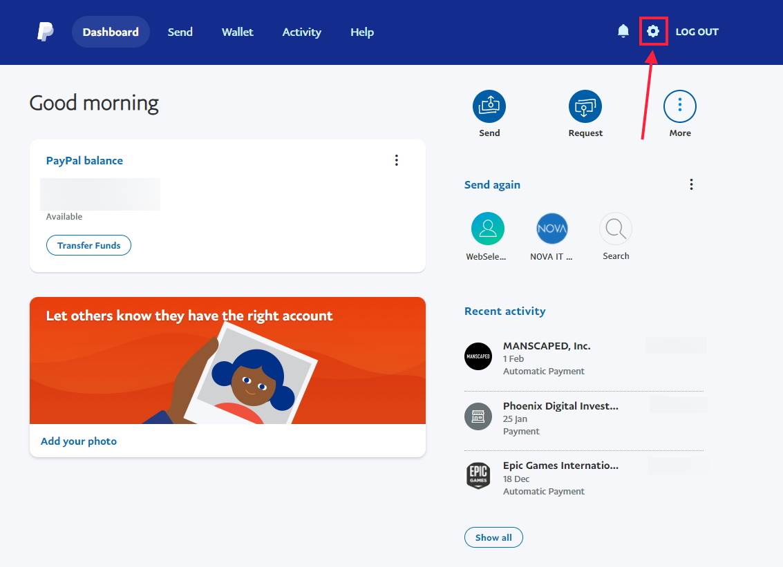  PayPal naslovna stranica - SmartLife / PayPal / Printscreen 