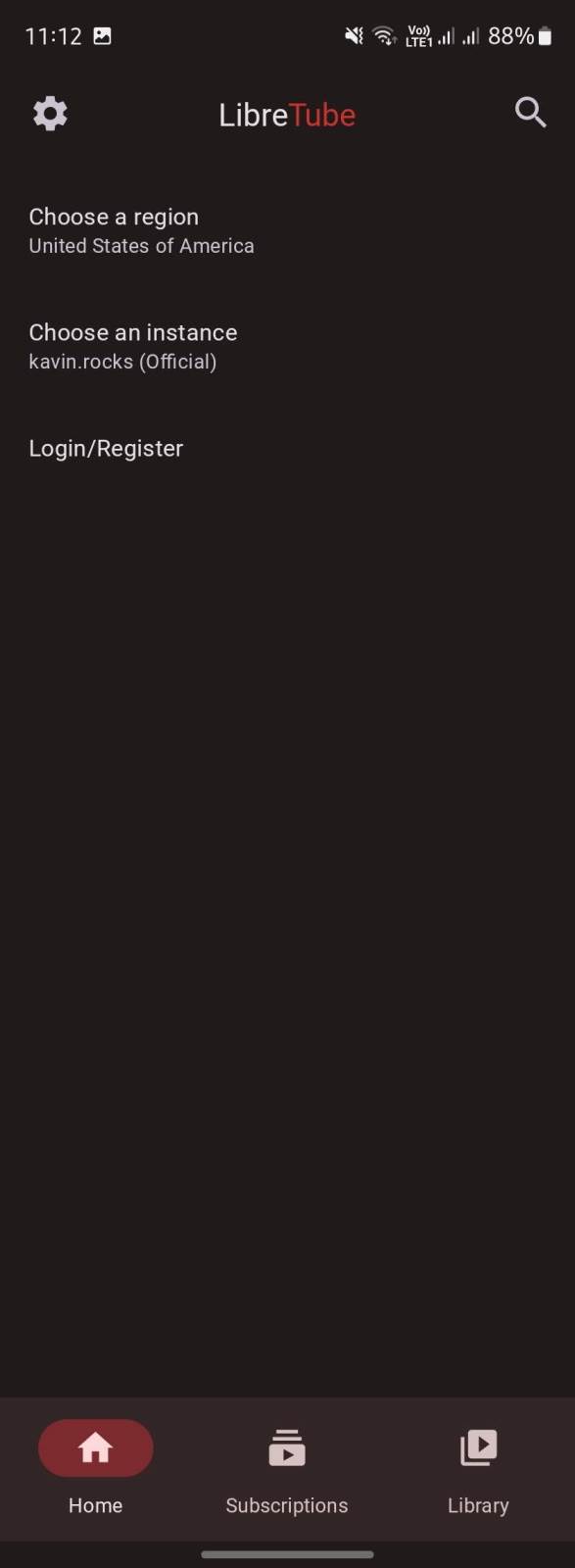  LibreTube odabir regiona i servera - SmartLife / Marko Nešović / LibreTube 