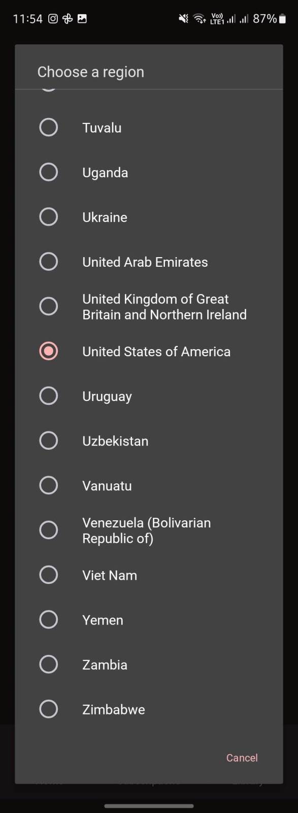  LibreTube odabir regiona iz aplikacije - SmartLife / Marko Nešović / LibreTube 