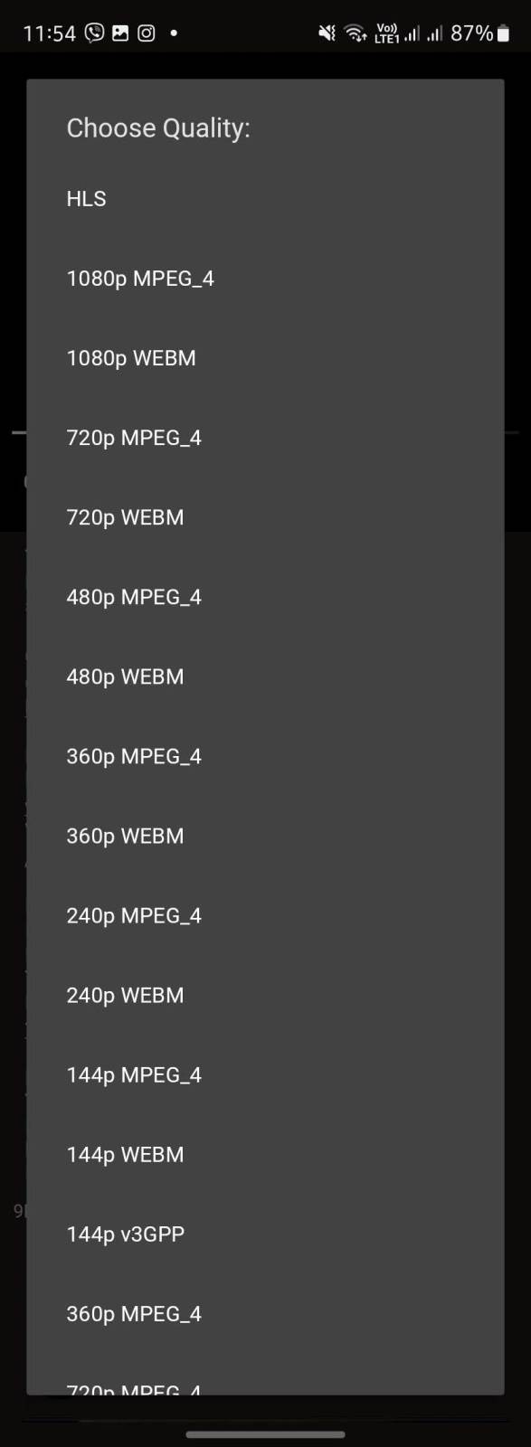  LibreTube biranje kvaliteta reprodukcije 